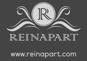 a logo for a restaurant with a letter r and waves at Reinapart Valencia Beach in Valencia