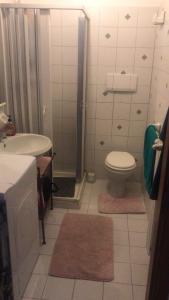 łazienka z toaletą i umywalką w obiekcie Bisceglie Aparthotel w Mediolanie
