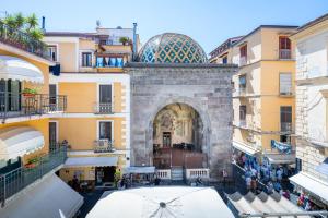 an overhead view of a building with an archway at Maison Desiderio in Sorrento
