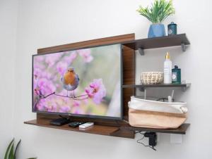 Un televizor și/sau centru de divertisment la Delicado Monoambiente-comfy Studio