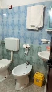 a bathroom with a toilet and a sink at Bujtina Kometa in Theth