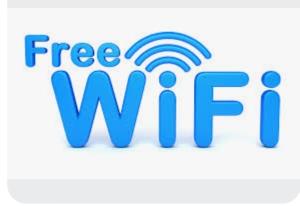 een gratis WiFi-logo op een witte achtergrond bij Revive Haven Guesthouse in Roodepoort