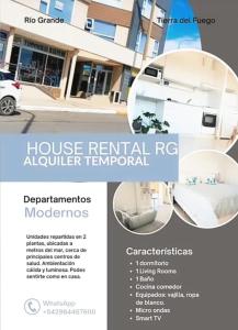 uma brochura para aluguer de um aparelho temporal em House Rental RG_Departamento#1 em Rio Grande