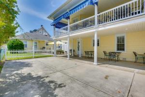 a house with a white fence and a patio at Jersey Shore Retreat Near Wildwood Boardwalk! in Wildwood