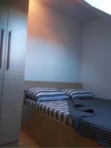 a bedroom with a bed and a closet at Apartman Malina in Zlatibor