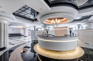 Køkken eller tekøkken på HANZA TOWER LUX Sauna&Pool