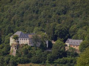 a large house in the middle of a forest at Fewo-rosenberger-sauerland in Lennestadt