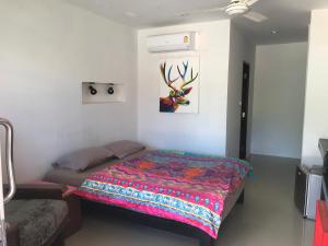 Ліжко або ліжка в номері Private Lodge Beachside Samui Lamai