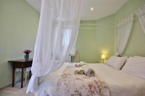 Giường trong phòng chung tại B&B La Villetta