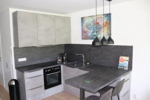 Kuchyň nebo kuchyňský kout v ubytování Luxus Apartment in Burghausen