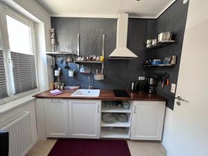 a kitchen with a sink and a counter top at Rose No. 1 in Friedrichshafen