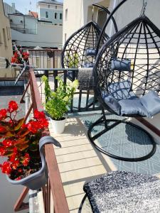 Balkón alebo terasa v ubytovaní Apartament Czarny z Jacuzzi