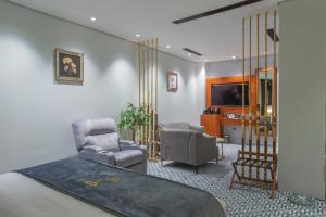 Posezení v ubytování STwin Hotel