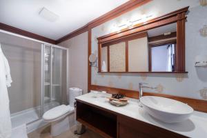 Koupelna v ubytování Hotel Bosnali