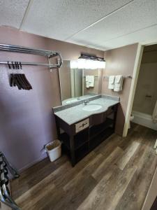 Koupelna v ubytování Satellite Inn