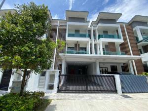 a large white building with a tree in front of it at Puchong New Private Pool & Jacuzzi up to 30 Pax in Puchong