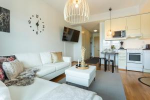 Kuchyň nebo kuchyňský kout v ubytování Vasko luxurious suites, Hiisi