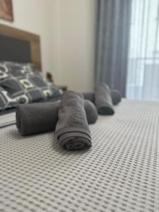 Łóżko lub łóżka w pokoju w obiekcie Meli Μaisonette