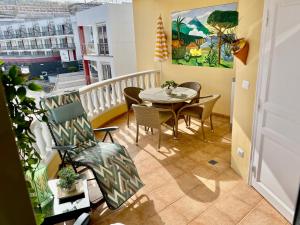 A balcony or terrace at Relax and enjoy with a view of El Teide and sea