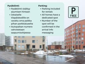 un collage de fotos de un complejo de apartamentos en Hiisi Homes Espoo Finnoo, en Espoo