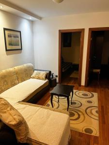 - un salon avec un canapé et une table dans l'établissement B&O Apartment, à Budva