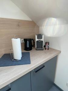 Η κουζίνα ή μικρή κουζίνα στο Ferienwohnung Louis +3 φωτογραφίες