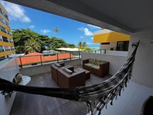 Cobertura e Flat Tabatinga tesisinde bir balkon veya teras