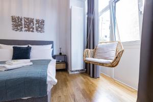 Ένα ή περισσότερα κρεβάτια σε δωμάτιο στο Geräumige Design Oase ideal für Gruppen & Familien