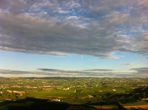 a view of a green field under a cloudy sky at La Vigna Del Parroco in Verduno