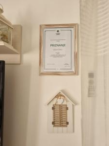 Certifikát, hodnocení, plakát nebo jiný dokument vystavený v ubytování Villa Lady Di Plitvice
