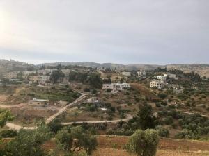 een klein stadje midden in een vallei bij Souf house in Jerash