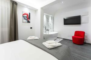 Postel nebo postele na pokoji v ubytování ML luxury room