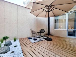 En terrasse eller udendørsområde på Studio Blumar 1 in Super Center