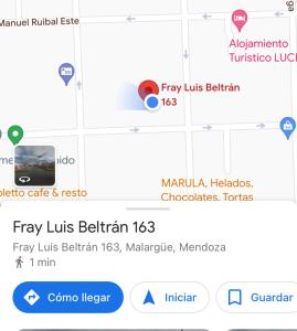 a screenshot of a cell phone with a list of different texts at BEHB Departamento in Malargüe