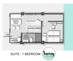 Půdorys ubytování Snoozy Guesthouse