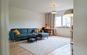 Posezení v ubytování Cozy apartment in Suuremõisa