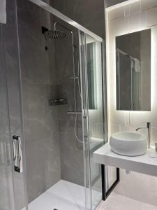 Koupelna v ubytování Hotel Leonessa