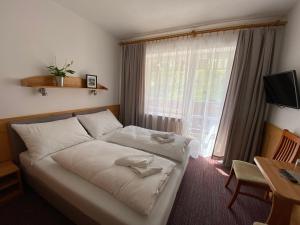 Postel nebo postele na pokoji v ubytování Hotel U STUDÁNKY + 29 fotografií