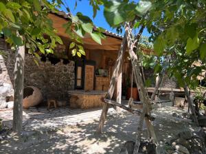 an outside view of a house with a tree at Fazenda B&B in Norashen