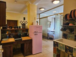 Η κουζίνα ή μικρή κουζίνα στο Barrister's apartments with fireplace