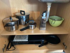 Kuchyň nebo kuchyňský kout v ubytování Apartmány Vltavanka