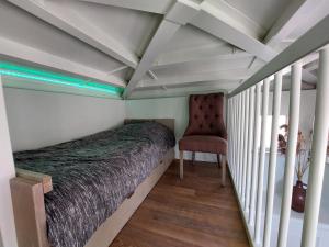 Bunk bed o mga bunk bed sa kuwarto sa Villa Mar veluwe