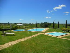 チェッレート・グイーディにあるHoliday home with pool in Stabbiaの大きな庭(2つのプール、ピクニックテーブル付)