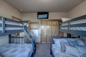 1 dormitorio con 2 literas y TV en Avalanche Chalet At Terry Peak Ski Resort, en Lead