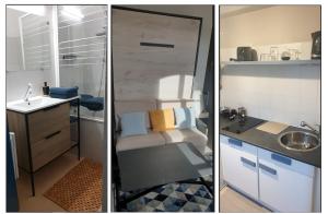 Kuchyňa alebo kuchynka v ubytovaní Vue Imprenable-Studio-Montauban
