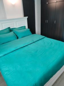 מיטה או מיטות בחדר ב-Stefan Apart Iași centru Palas