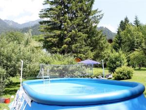 ヘルマゴルにあるLarge modern holiday home in Hermagor Pressegger See Carinthia with poolの青い水場