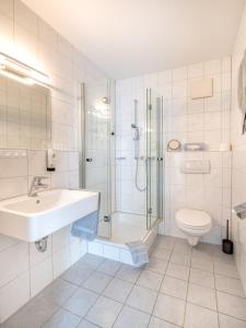 Koupelna v ubytování Hotel Schaider