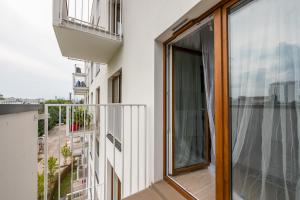 Balkón alebo terasa v ubytovaní Praga Bliska Comfort Studio