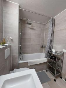 Koupelna v ubytování Stilvolle Wohnung mit traumhaftem Bergblick